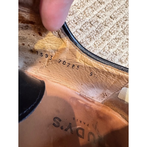 Rudy's Paris‎ black Leather Cap Toe Oxford Dress Shoes Lace Up Formal Business - Picture 9 of 10